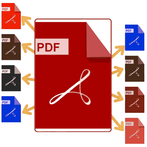 Showing split your PDF file having number of pages into PDF pages by PDF Splitter